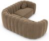Ecksofa Almeria L-Form Stoff - Samtstoff - Braun Bild 4