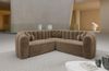 Ecksofa Almeria L-Form Stoff - Samtstoff - Braun Bild 2