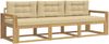 vidaXL Outdoor-Sofagarnitur mit Kissen 3 pcs Weiß und Beige Polyester 3385997 Bild 2