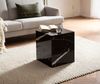 Couchtisch MONOBLOC 40 x 40 x 45 cm Schwarz Hochglanz mit Marmor Optik, Wohnzimmertisch Cube Quadratisch, Design Sofatisch, Lounge Beistelltisch Würfel-Form Bild 3