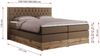 Boxspringbett AMORE KING, Doppelbett mit Multipocket-Matratze, Polsterbett mit Kopfstütze - 140 x 200 cm - Braun Kunstleder - H3 Bild 5