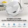 BEZIA Schmorpfanne 28cm Induktion mit Deckel 5,1l Edelstahl beschichtet Bild 4