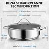 BEZIA Schmorpfanne 28cm Induktion mit Deckel 5,1l Edelstahl beschichtet Bild 2