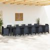vidaXL Gartentisch Anthrazit 400 x 100 x 73 cm Poly-Rattan 3378528 Bild 3