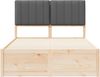 vidaXL Bettgestell mit gepolstertem Kopfteil Dunkelgrau 120 x 190 cm 3405553 Bild 5