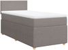 vidaXL Boxspringbett mit Matratze Taupe 100x200 cm Stoff 3289664 Bild 3