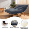 LVHOM Relaxsessel in Cord-Optik, Loungesessel mit Massivholzrahmen und verdicktem Kissen, Ergonomische Polsterliege für Wohnzimmer & Schlafzimmer, Grau Bild 3