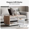 CASARIA® Couchtisch Orlando 95x55x50cm Weiß Eiche Holz Wohnzimmertisch Bild 2