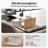 CASARIA® Couchtisch Orlando 95x55x50cm Weiß Eiche Holz Wohnzimmertisch Bild 3