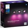 Philips Hue White & Color Ambiance Centura runde Einbauspots 3-er Pack, dimmbare Deckenlampen für das Hue Lichtsystem mit 16 Mio. Farben, smarte Lichtsteuerung über Sprache und App, schwarz Bild 4