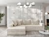 Ecksofa Couchgarnitur Sofa OSKAR in Stoff Tilia Creme Ottomane Links Bild 2