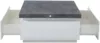 Vente-unique - Couchtisch mit 2 Schubladen & LEDs - MDF lackiert - Weiß & Beton-Optik- HALO II Bild 4