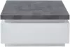 Vente-unique - Couchtisch mit 2 Schubladen & LEDs - MDF lackiert - Weiß & Beton-Optik- HALO II Bild 2