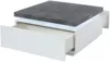 Vente-unique - Couchtisch mit 2 Schubladen & LEDs - MDF lackiert - Weiß & Beton-Optik- HALO II Bild 5