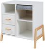 Sideboard Kvaefjord 66x60x40 cm mit einer Jalousietür Weiß/Grau [en. casa] Bild 4