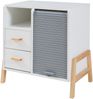 Sideboard Kvaefjord 66x60x40 cm mit einer Jalousietür Weiß/Grau [en. casa] Bild 2
