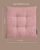 MAGMA Stuhlkissen Sitzkissen INGA - ca. 35 x 35 x 5 cm Cordstoff 4er Set rose Bild 2