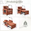 Flieks Sessel & Schlafsofa mit Seitenablage, Seitentasche & Handyhalter, Chenille, Orange Bild 4