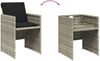 vidaXL 9-tlg. Garten-Essgruppe mit Kissen Hellgrau Poly Rattan 3210599 Bild 5