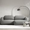 Selsey Tvoya Ecksofa mit Schlaffunktion, Ottomane rechts, graues Chenille Bild 2