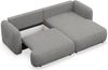 Selsey Tvoya Ecksofa mit Schlaffunktion, Ottomane rechts, graues Chenille Bild 5