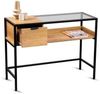 Konsolentisch >Mandurah 4< Schublade, Ablage, in Dekor Eiche / schwarz - 100x40x75 (BxHxT) Bild 2