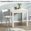 KHG Klappstuhl Faltstuhl weiß Kunststoff, Esszimmerstuhl Metallgestell faltbar, platzsparend, leicht, Gästestuhl, Bürostuhl, Beistellstuhl Bild 2