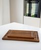 Zoha Schneidebrett Core - Schneidebrett Set Holz aus 100% hochwertigem Akazienholz, inkl. Brettständer und mit Saftrille Bild 4