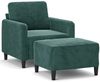 vidaXL Sessel mit Hocker Dunkelgrün 60 cm Samt 3201166 Bild 2