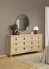 Dmora Kommode Kovsova, Wohnzimmerbuffet, Wohnzimmer-Sideboard, Moderne Küchen-Speisekammer, 160x38 h80 cm, Eiche Bild 2