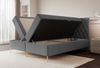 Selsey 'Caresso' Boxspringbett mit Bonellmatratze, Topper, Velours, blau-grau, 180x200 cm Bild 3