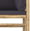 vidaXL 6-tlg. Garten-Lounge-Set mit Dunkelgrauen Kissen Bambus 3058198 Bild 4