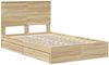 vidaXL Aufbewahrungsbett Sonoma-Eiche 120 x 200 cm Holzwerkstoff 3411224 Bild 4