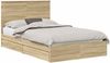 vidaXL Aufbewahrungsbett Sonoma-Eiche 120 x 200 cm Holzwerkstoff 3411224 Bild 2