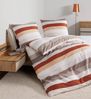 Janine Bettwäsche Palermo, Mako-Satin, 2 teilig, Streifen beige rost orange Bild 2