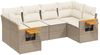 vidaXL 6-tlg. Garten-Sofagarnitur mit Kissen Beige Poly Rattan 3259503 Bild 2