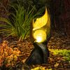 LED Solarleuchte, Flammen-Optik, Feuer-Effekt, Glas, H 36 cm Bild 3