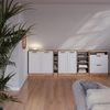 Küchenschrank für Dachschrägen R-Line Weiß Landhaus 210 cm 5er Set Schrankkorpuss 60 cm Tiefe Vicco Bild 4