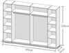 Kleiderschrank >Mega< in Weiß / Spiegel - 312x226x61cm (BxHxT) Bild 3