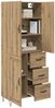 vidaXL Highboard 2 pcs Artisan-Eiche Ingenieurholz und Glas 3415852 Bild 3
