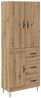 vidaXL Highboard 2 pcs Artisan-Eiche Ingenieurholz und Glas 3415852 Bild 2