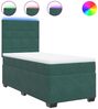 vidaXL Boxspringbett mit Matratze Dunkelgrün 90x190 cm Samt 3293089 Bild 2