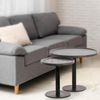CLP 2er Set Beistelltische Aspen runde Tischplatten mit schwarzem Metallgestell,grau Bild 3