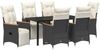 vidaXL Garten Essgruppe mit Kissen 7 pcs Schwarz Poly-Rattan 3379615 Bild 2