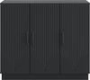 vidaXL Sideboard Schwarz 89 x 34,5 x 77 cm Holzwerkstoff 895336 Bild 4