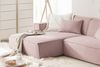 KAWOLA Sofa SAMU Ecksofa Feincord rosa Recamiere links 72 x 168 x 276 cm Bild 4