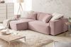KAWOLA Sofa SAMU Ecksofa Feincord rosa Recamiere links 72 x 168 x 276 cm Bild 2