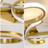 LED-Deckenleuchte – Modernes Golddesign – 36 W, 3000 K – Deckenleuchte für Wohnzimmer, Schlafzimmer, Küche, Esszimmer Bild 5