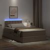 vidaXL Bett mit Stauraum und LED Cappuccino 120 x 200 cm Kunstleder 3371028 Bild 4