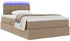 vidaXL Bett mit Stauraum und LED Cappuccino 120 x 200 cm Kunstleder 3371028 Bild 3